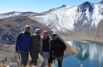 Com o Gera e a Val na crista da cratera do Nevado de Toluca, na região central do México